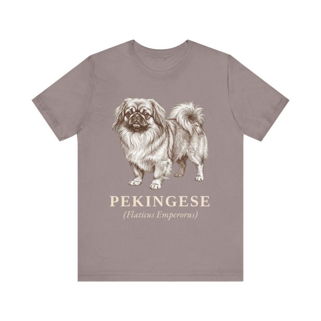 Pekingese Latin Shirt, Vintage Dog Sketch Tee, Dog Latin Gift