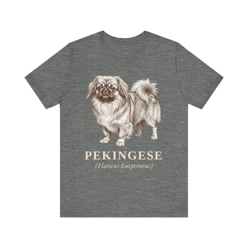 Pekingese Latin Shirt, Vintage Dog Sketch Tee, Dog Latin Gift