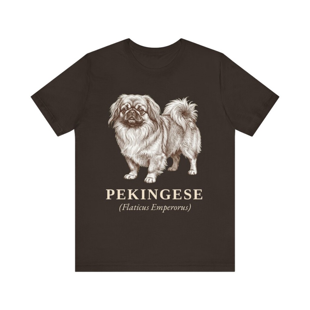 Pekingese Latin Shirt, Vintage Dog Sketch Tee, Dog Latin Gift
