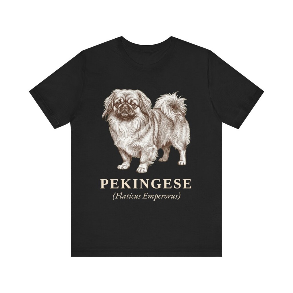 Pekingese Latin Shirt, Vintage Dog Sketch Tee, Dog Latin Gift