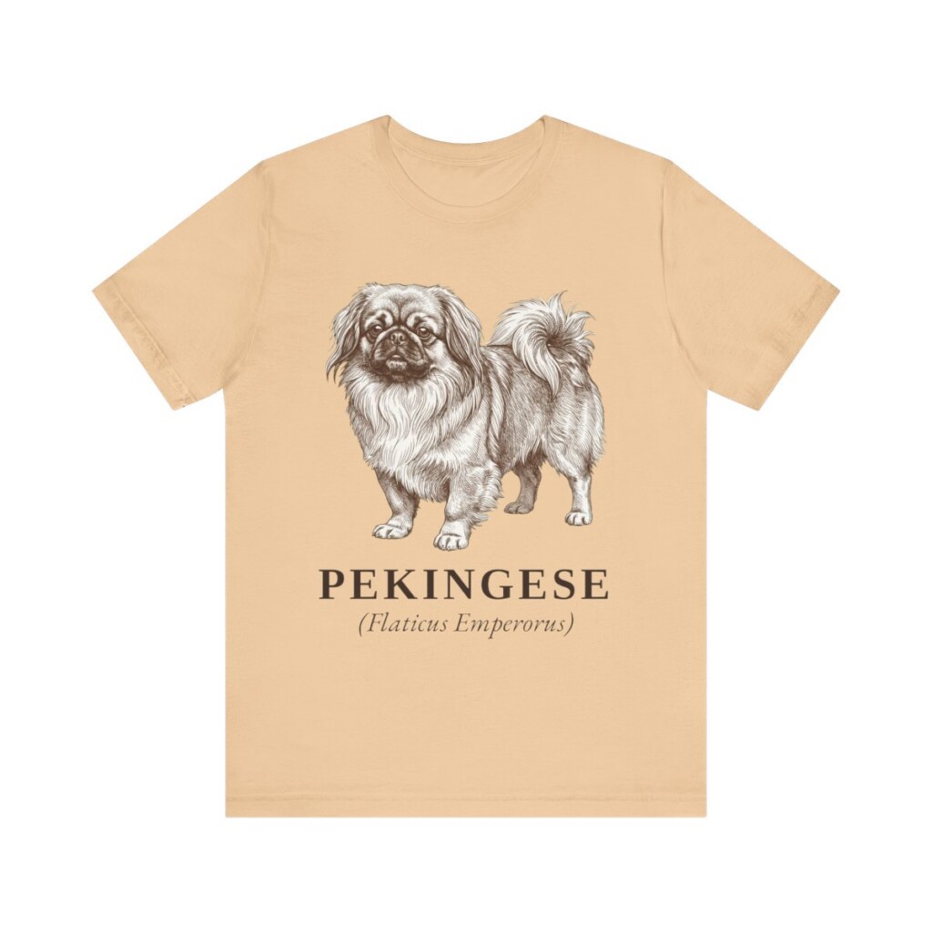 Pekingese Latin Shirt, Vintage Dog Sketch Tee, Dog Latin Gift