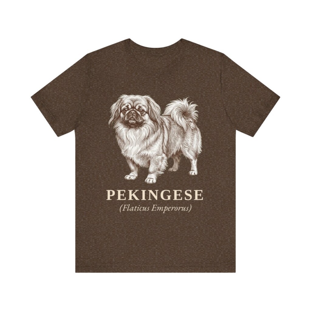 Pekingese Latin Shirt, Vintage Dog Sketch Tee, Dog Latin Gift