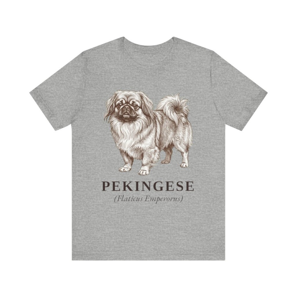 Pekingese Latin Shirt, Vintage Dog Sketch Tee, Dog Latin Gift