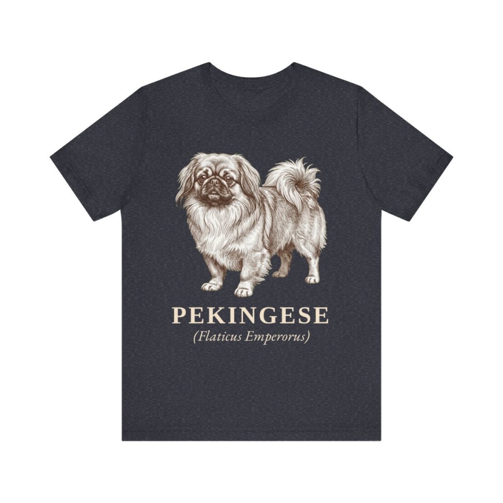 Pekingese Latin Shirt, Vintage Dog Sketch Tee, Dog Latin Gift