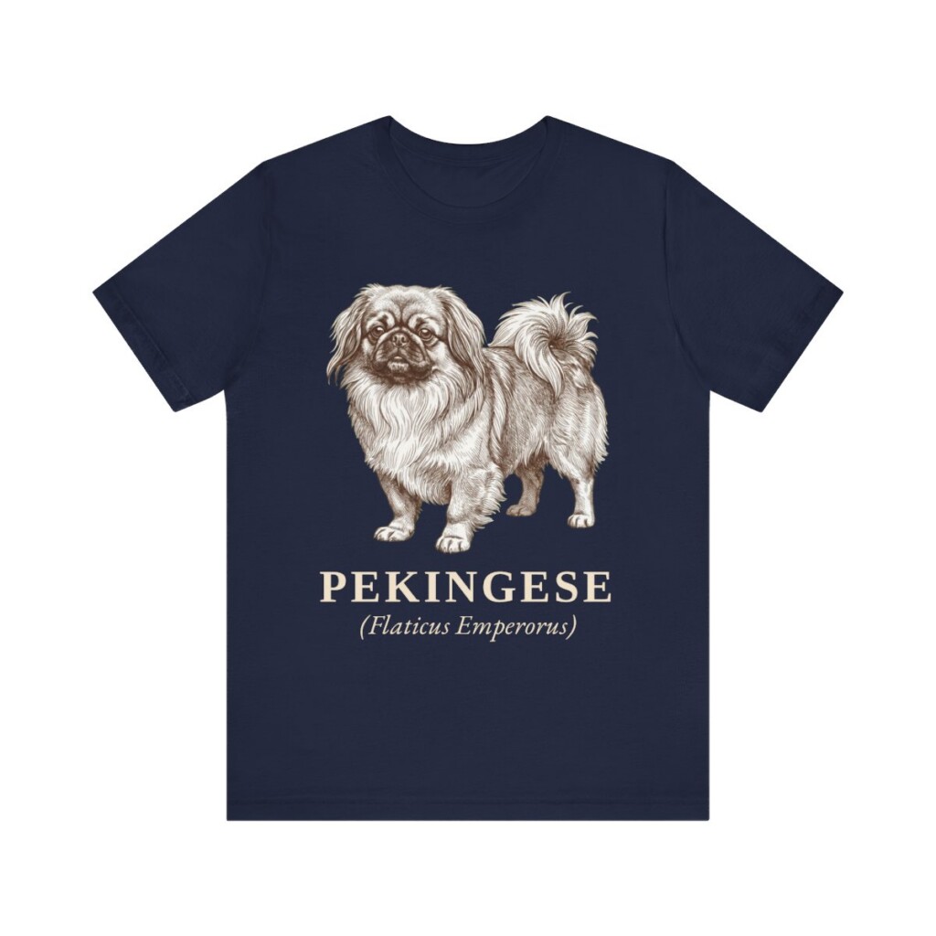 Pekingese Latin Shirt, Vintage Dog Sketch Tee, Dog Latin Gift