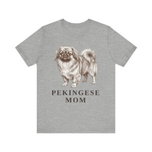 Pekingese Mom Shirt, Vintage Dog Sketch Tee, Dog Mom Gift