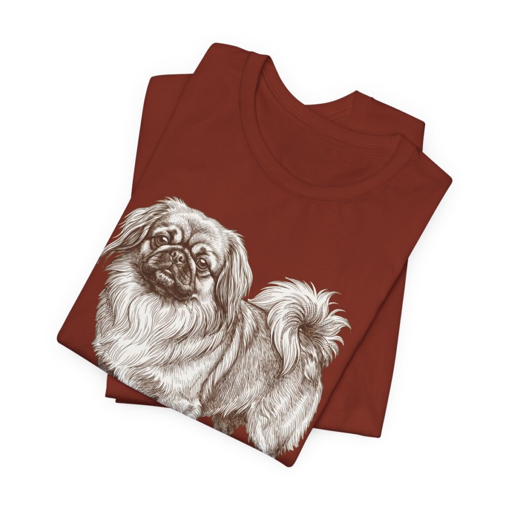 Pekingese Mom Shirt, Vintage Dog Sketch Tee, Dog Mom Gift