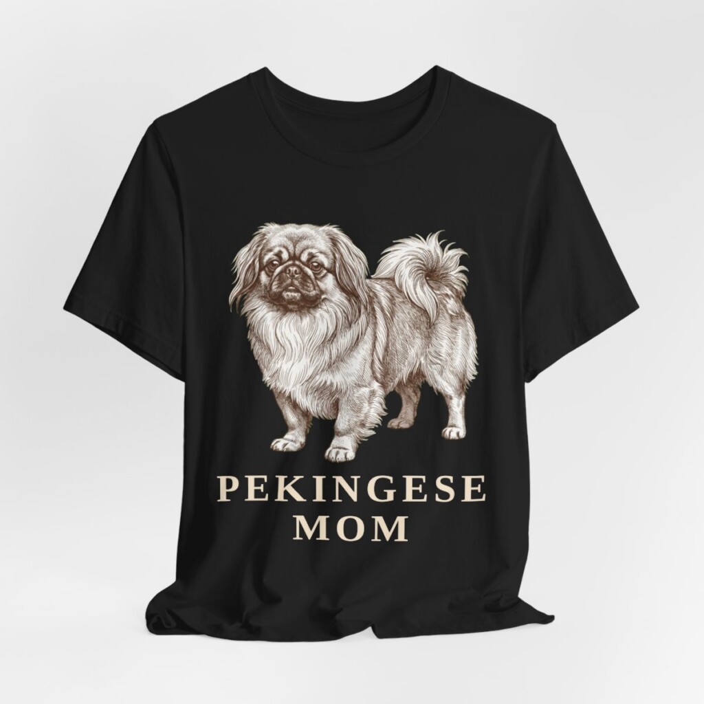 Pekingese Mom Shirt, Vintage Dog Sketch Tee, Dog Mom Gift