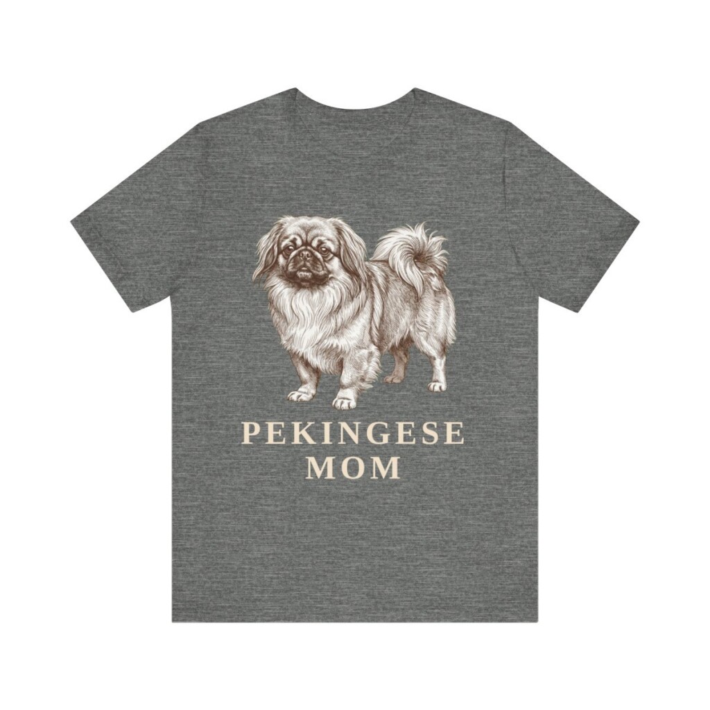 Pekingese Mom Shirt, Vintage Dog Sketch Tee, Dog Mom Gift