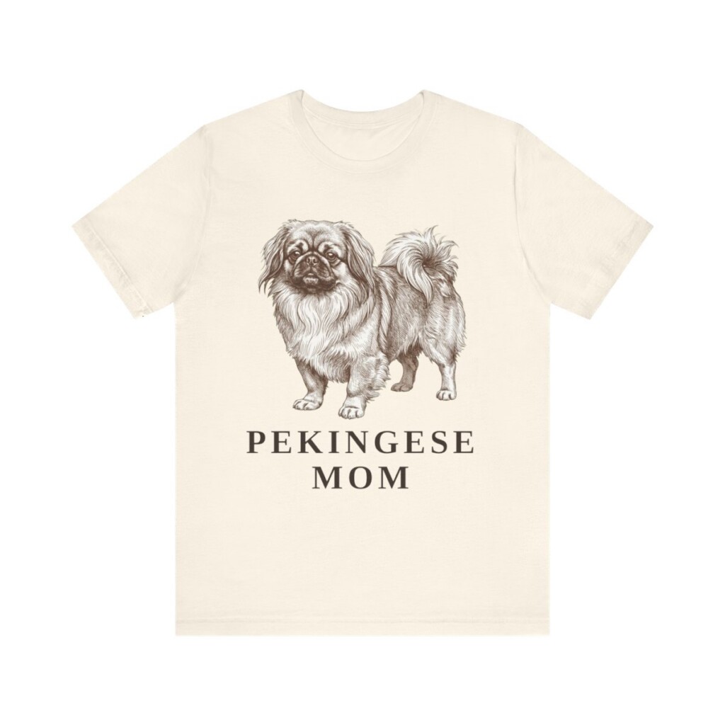 Pekingese Mom Shirt, Vintage Dog Sketch Tee, Dog Mom Gift