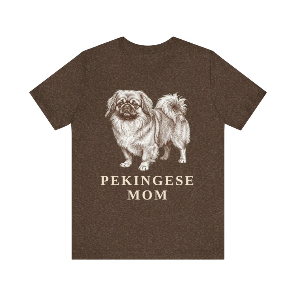 Pekingese Mom Shirt, Vintage Dog Sketch Tee, Dog Mom Gift