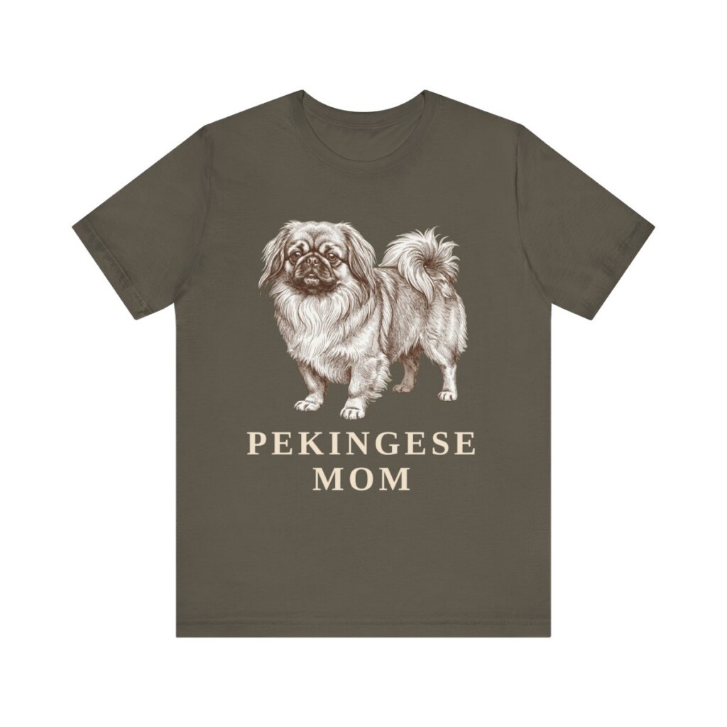 Pekingese Mom Shirt, Vintage Dog Sketch Tee, Dog Mom Gift