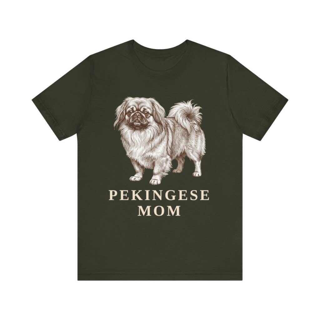 Pekingese Mom Shirt, Vintage Dog Sketch Tee, Dog Mom Gift