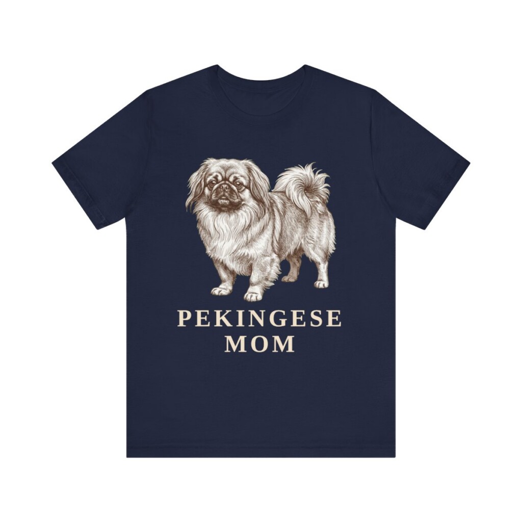 Pekingese Mom Shirt, Vintage Dog Sketch Tee, Dog Mom Gift