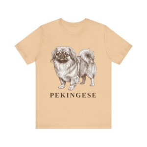 Pekingese Shirt, Vintage Dog Sketch Tee, Dog Lover Gift