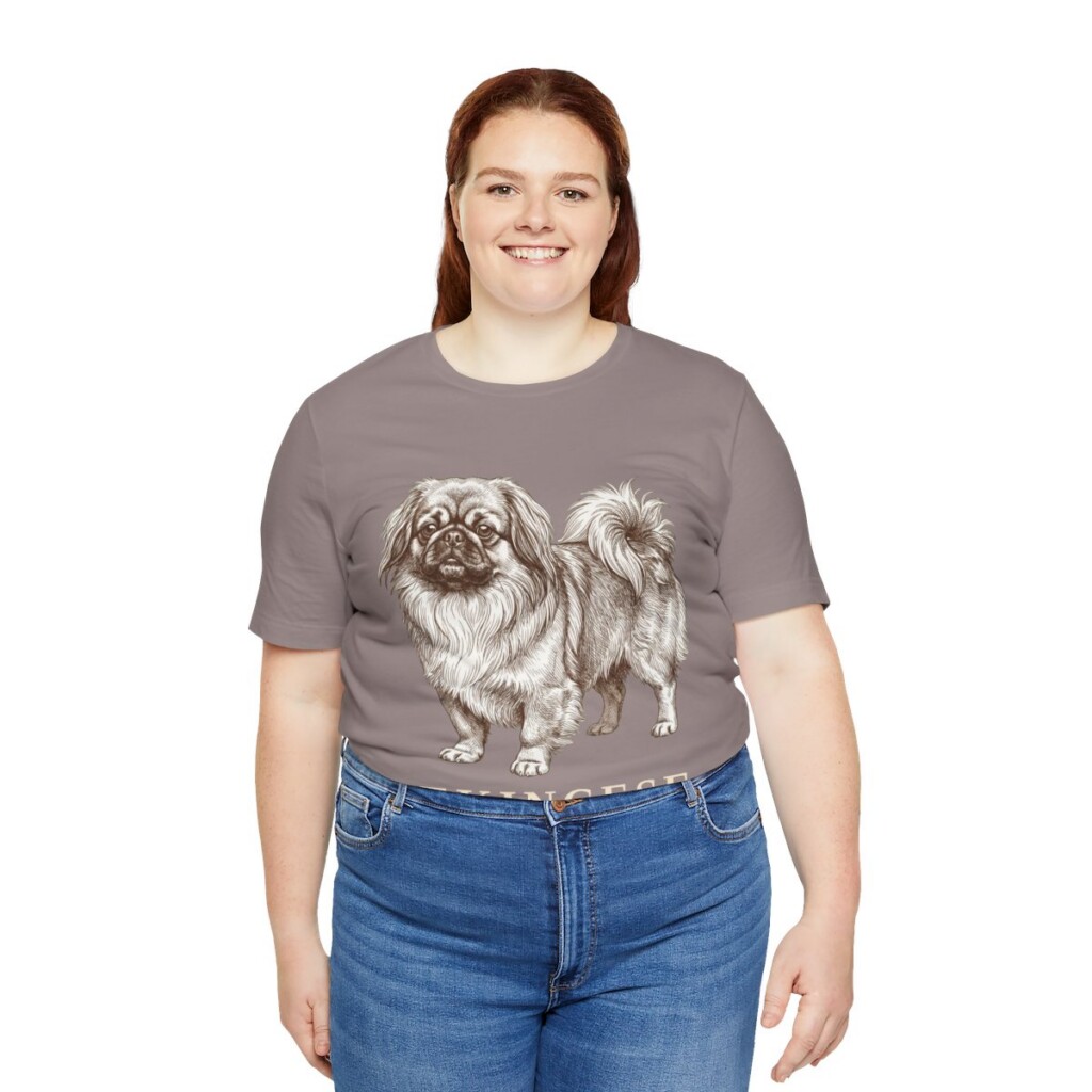 Pekingese Shirt, Vintage Dog Sketch Tee, Dog Lover Gift