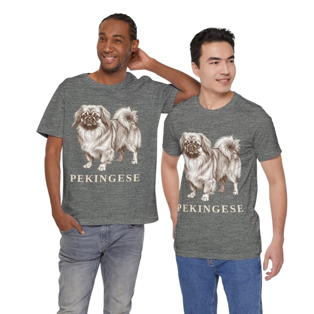 Pekingese Shirt, Vintage Dog Sketch Tee, Dog Lover Gift