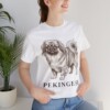 Pekingese Shirt, Vintage Dog Sketch Tee, Dog Lover Gift