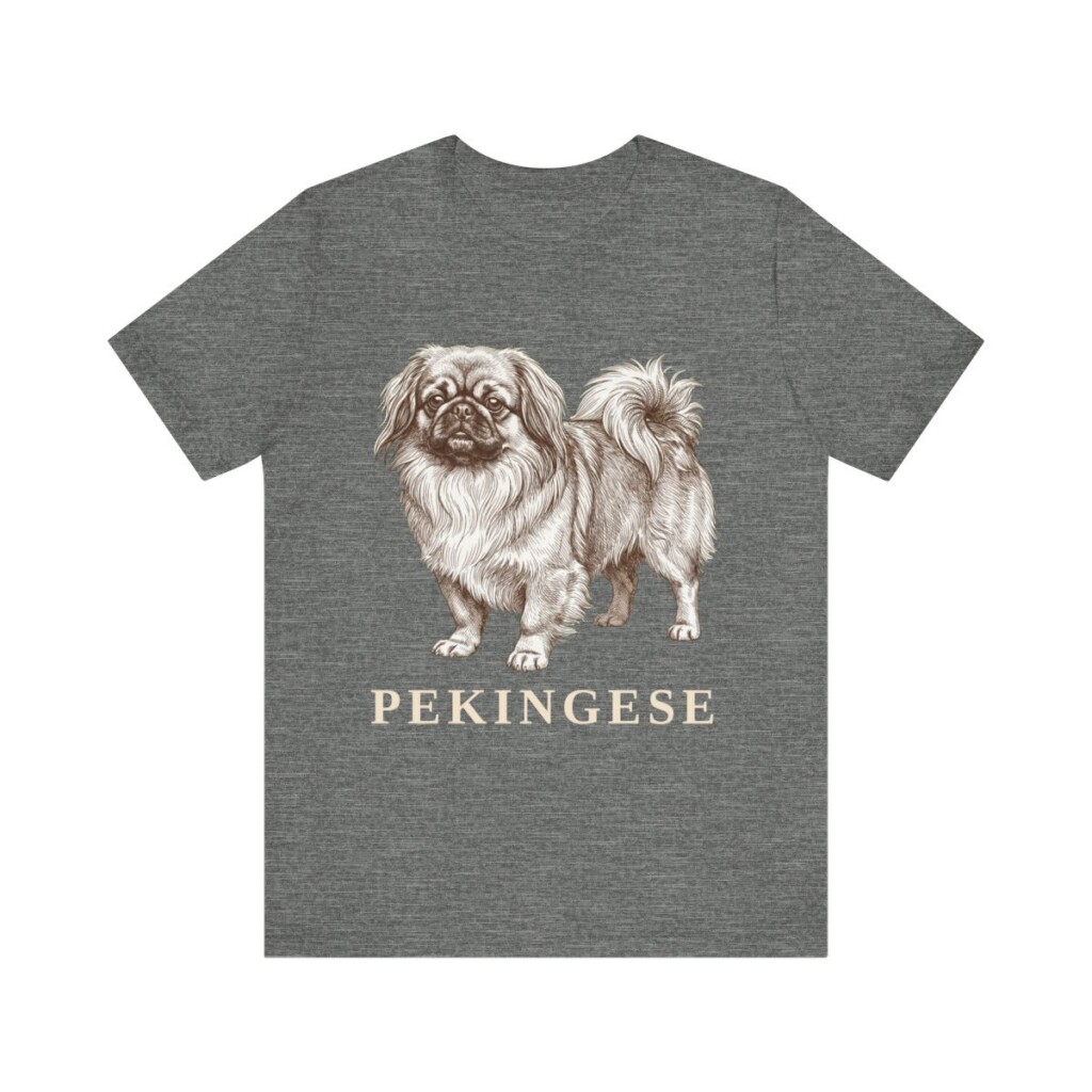 Pekingese Shirt, Vintage Dog Sketch Tee, Dog Lover Gift