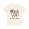 Pekingese Shirt, Vintage Dog Sketch Tee, Dog Lover Gift