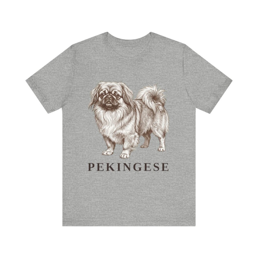 Pekingese Shirt, Vintage Dog Sketch Tee, Dog Lover Gift