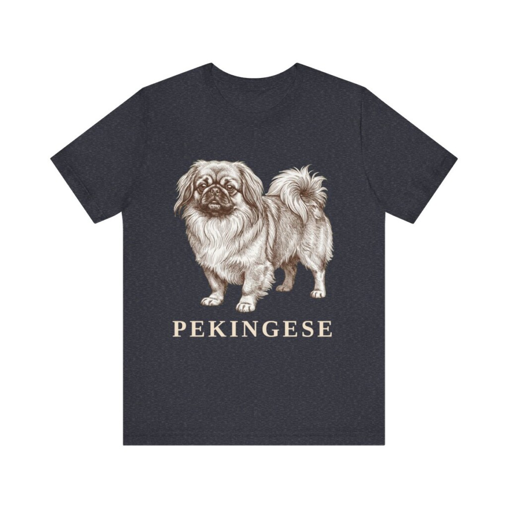 Pekingese Shirt, Vintage Dog Sketch Tee, Dog Lover Gift
