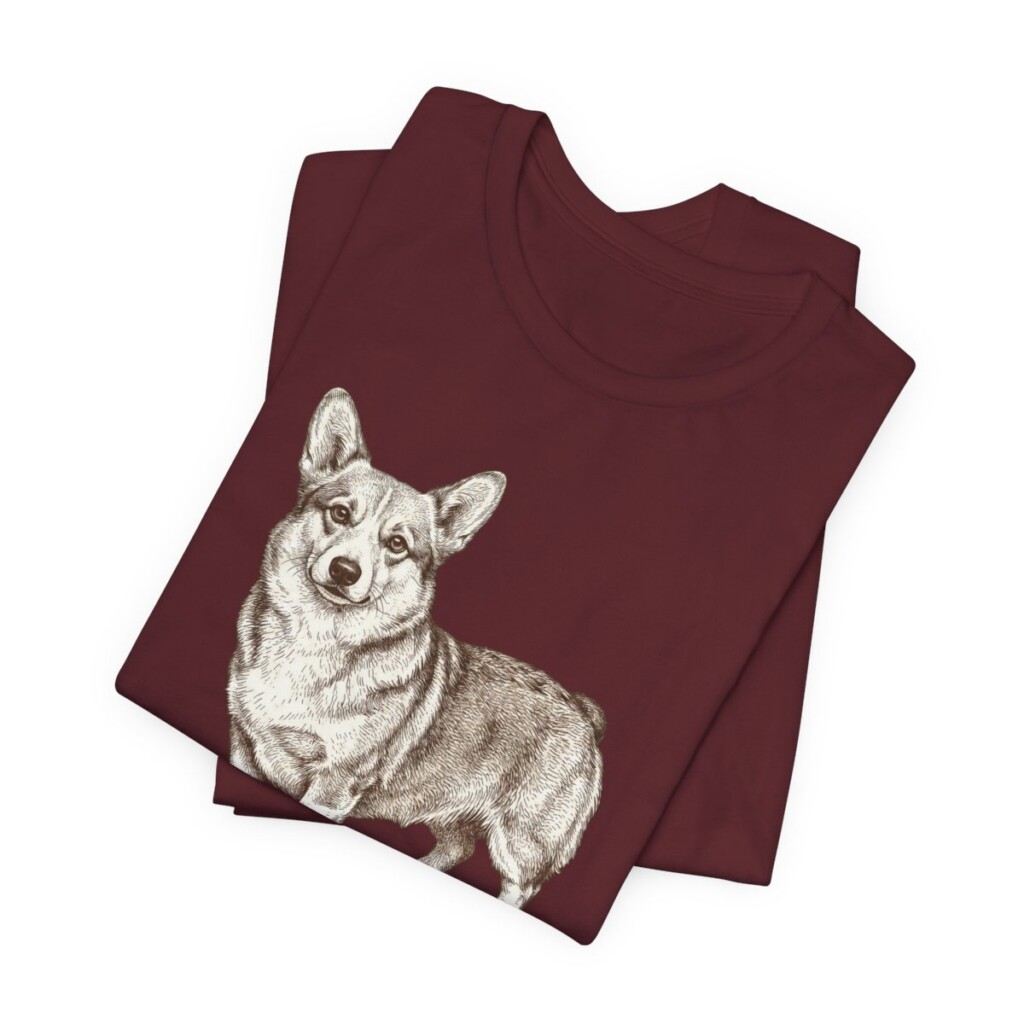 Pembroke Welsh Corgi Dad Shirt, Vintage Dog Sketch Tee, Dog Dad Gift