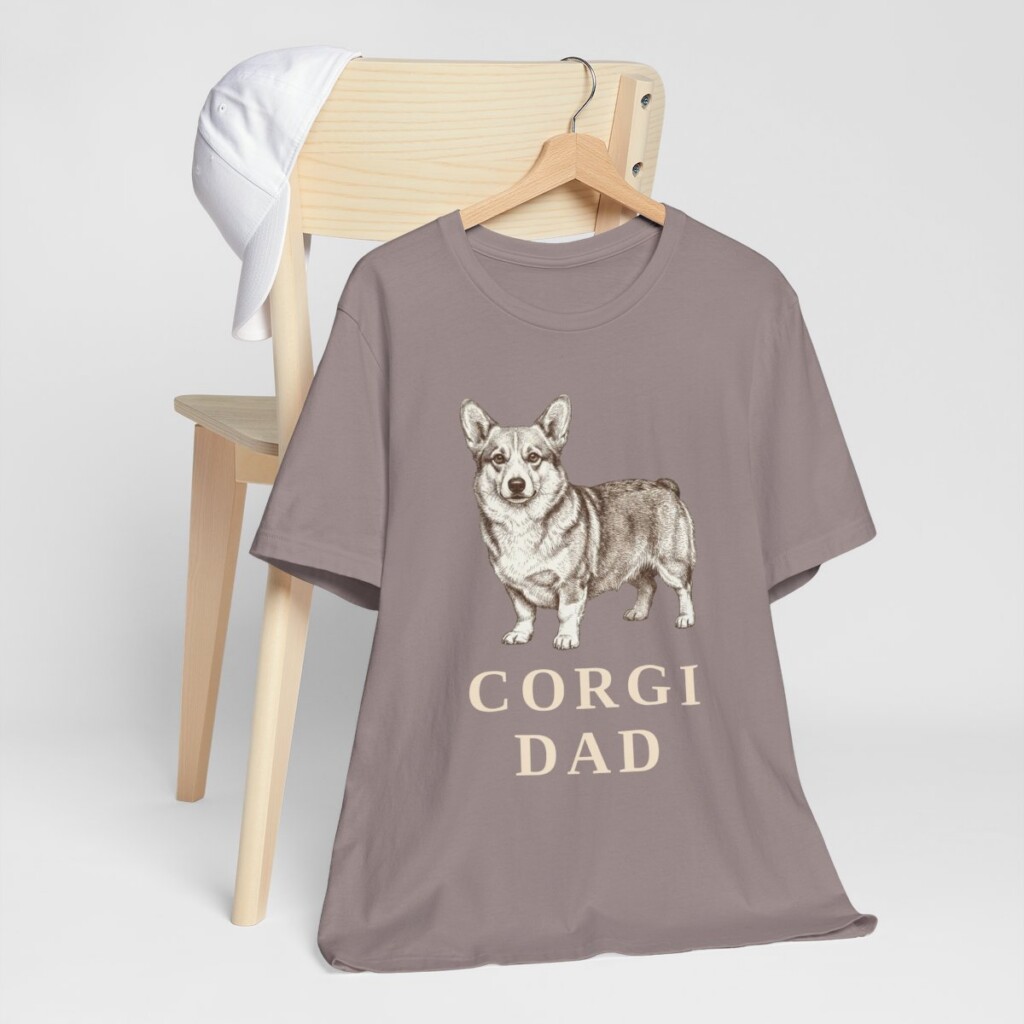 Pembroke Welsh Corgi Dad Shirt, Vintage Dog Sketch Tee, Dog Dad Gift