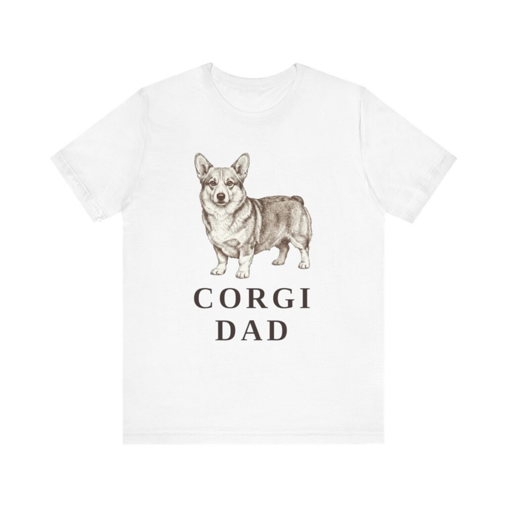 Pembroke Welsh Corgi Dad Shirt, Vintage Dog Sketch Tee, Dog Dad Gift