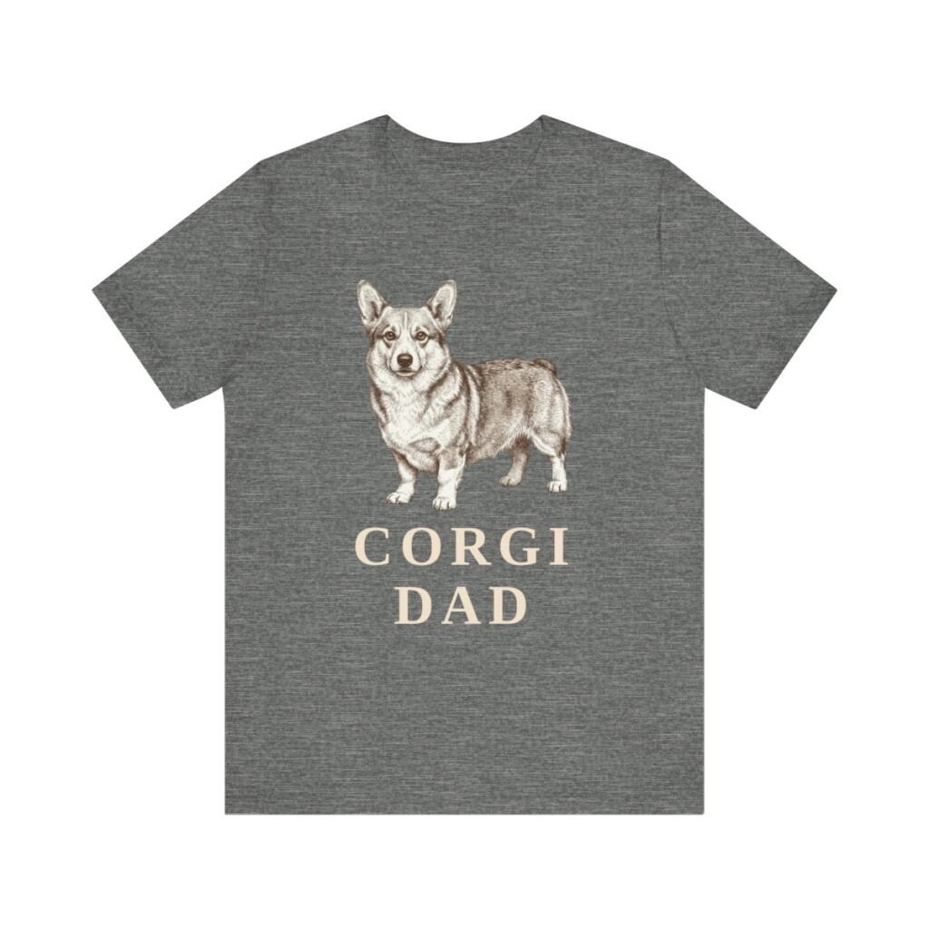 Pembroke Welsh Corgi Dad Shirt, Vintage Dog Sketch Tee, Dog Dad Gift