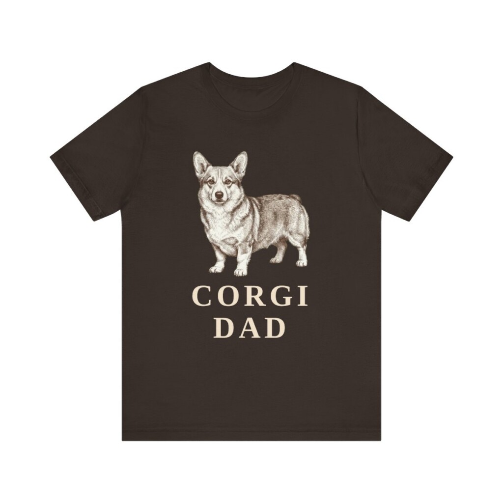 Pembroke Welsh Corgi Dad Shirt, Vintage Dog Sketch Tee, Dog Dad Gift