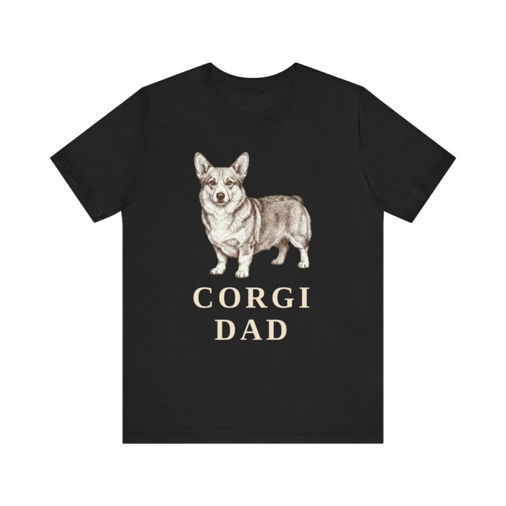Pembroke Welsh Corgi Dad Shirt, Vintage Dog Sketch Tee, Dog Dad Gift