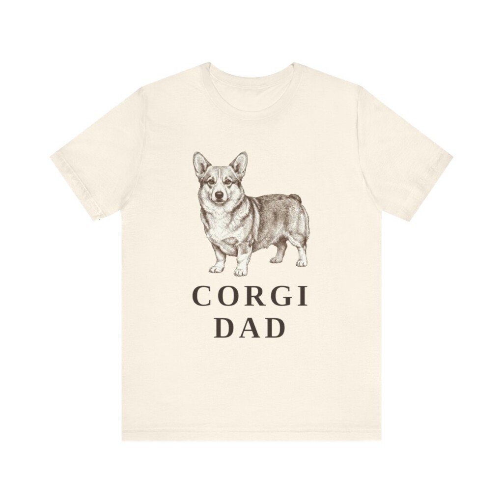 Pembroke Welsh Corgi Dad Shirt, Vintage Dog Sketch Tee, Dog Dad Gift