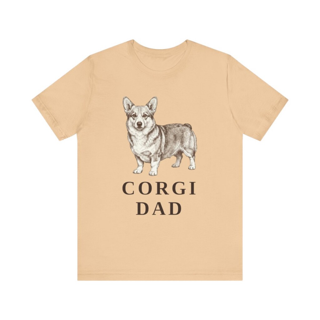 Pembroke Welsh Corgi Dad Shirt, Vintage Dog Sketch Tee, Dog Dad Gift