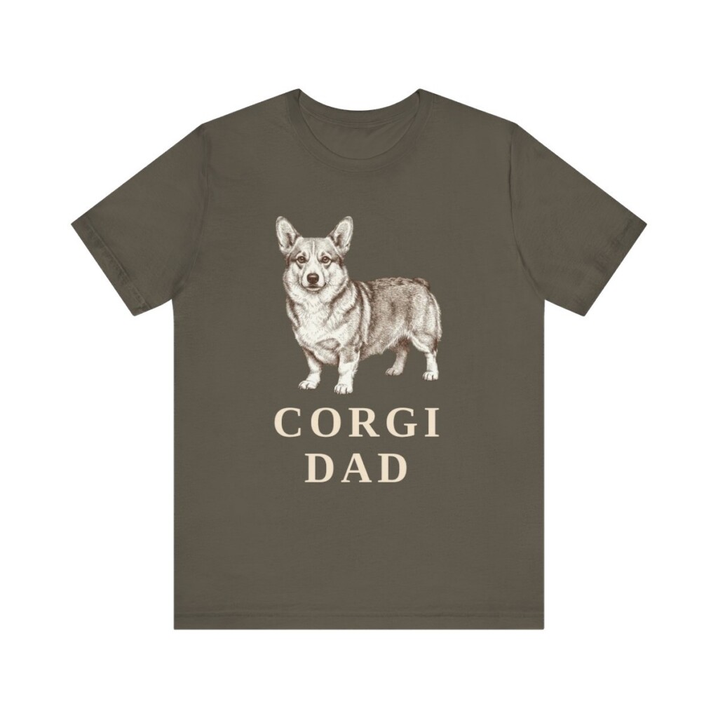 Pembroke Welsh Corgi Dad Shirt, Vintage Dog Sketch Tee, Dog Dad Gift