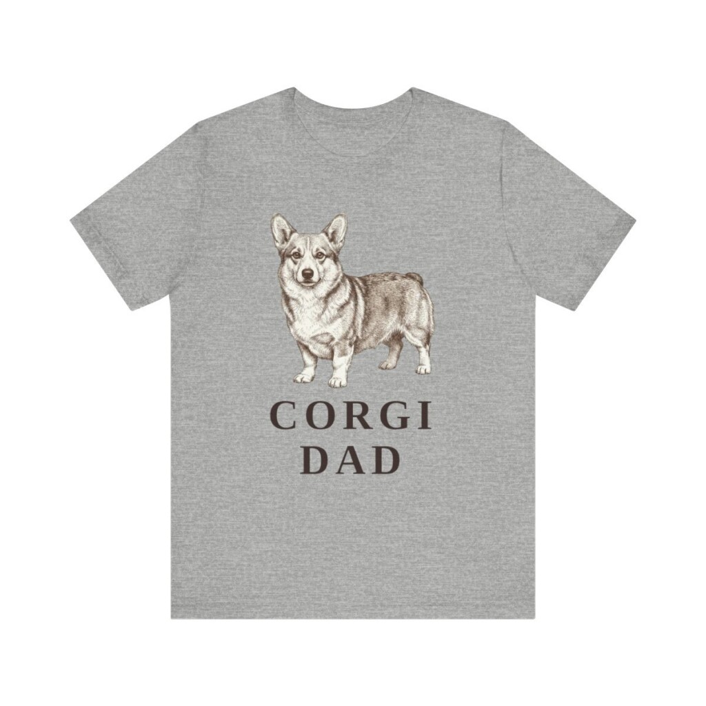 Pembroke Welsh Corgi Dad Shirt, Vintage Dog Sketch Tee, Dog Dad Gift