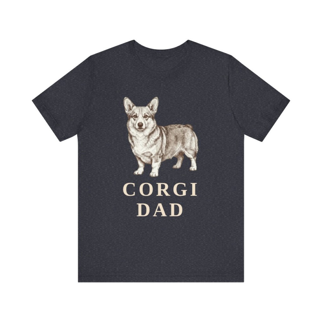 Pembroke Welsh Corgi Dad Shirt, Vintage Dog Sketch Tee, Dog Dad Gift
