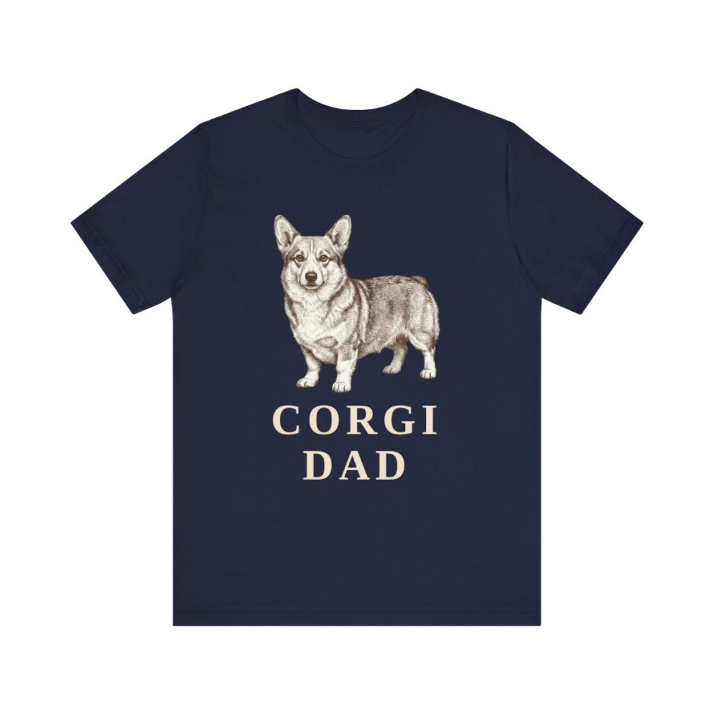Pembroke Welsh Corgi Dad Shirt, Vintage Dog Sketch Tee, Dog Dad Gift