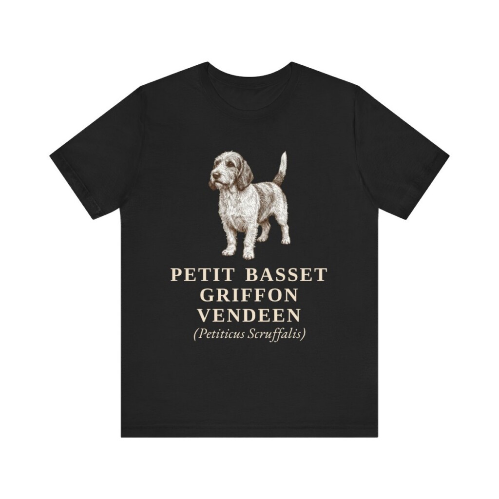 Petit Basset Griffon Vendeen Latin Shirt, Vintage Dog Sketch Tee, Dog Latin Gift