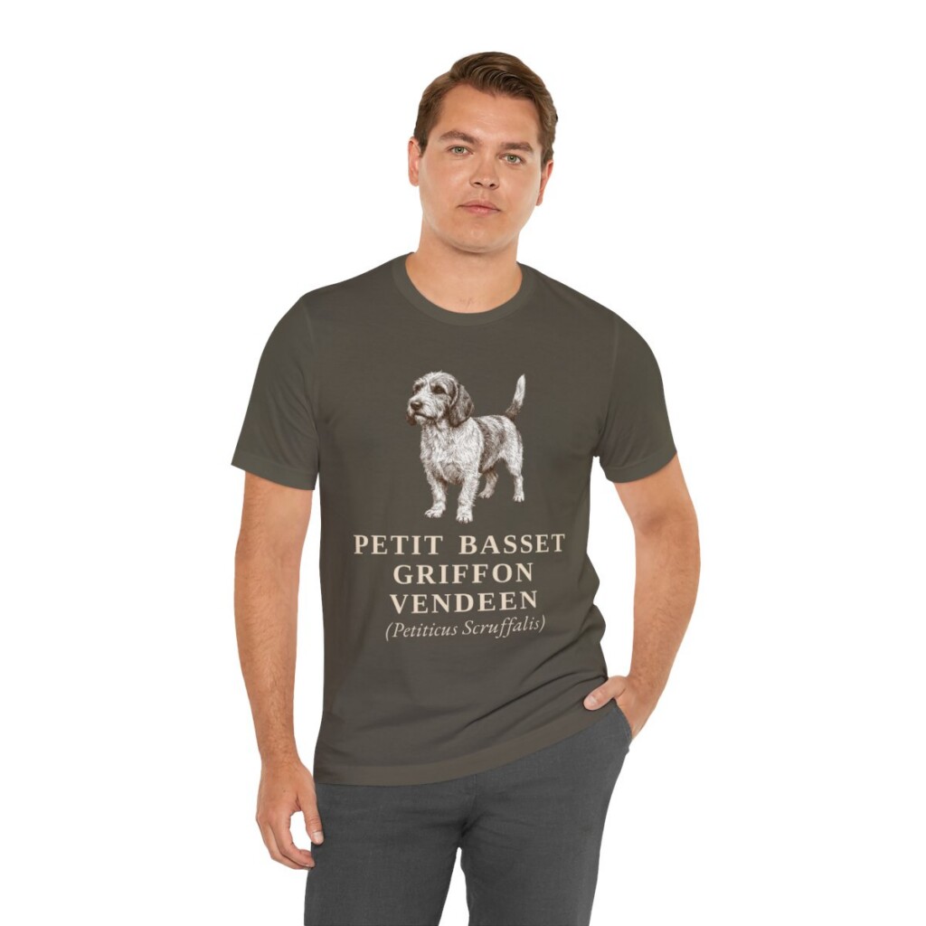 Petit Basset Griffon Vendeen Latin Shirt, Vintage Dog Sketch Tee, Dog Latin Gift