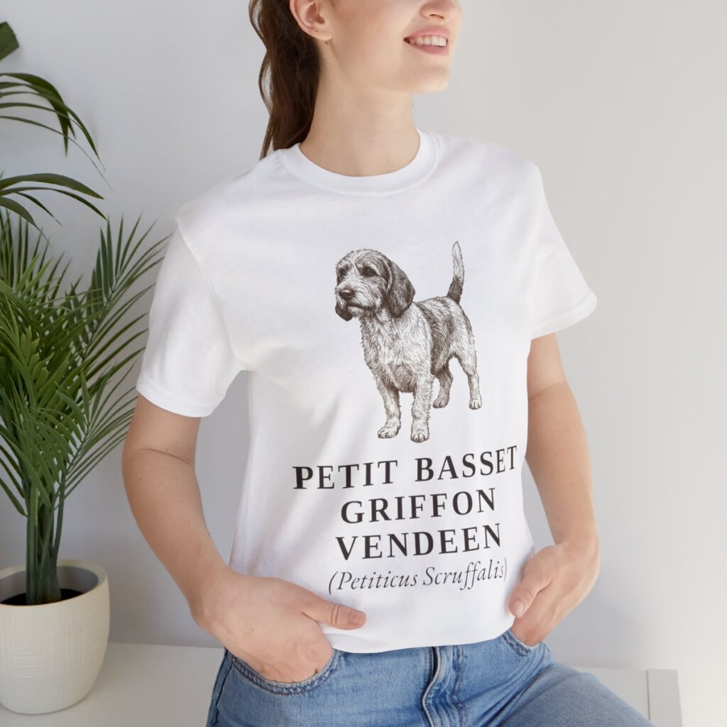 Petit Basset Griffon Vendeen Latin Shirt, Vintage Dog Sketch Tee, Dog Latin Gift