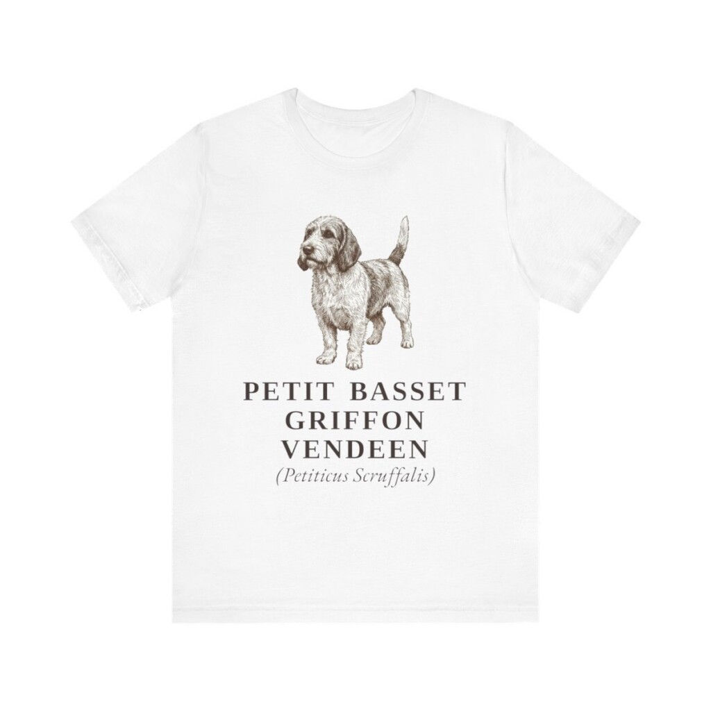Petit Basset Griffon Vendeen Latin Shirt, Vintage Dog Sketch Tee, Dog Latin Gift