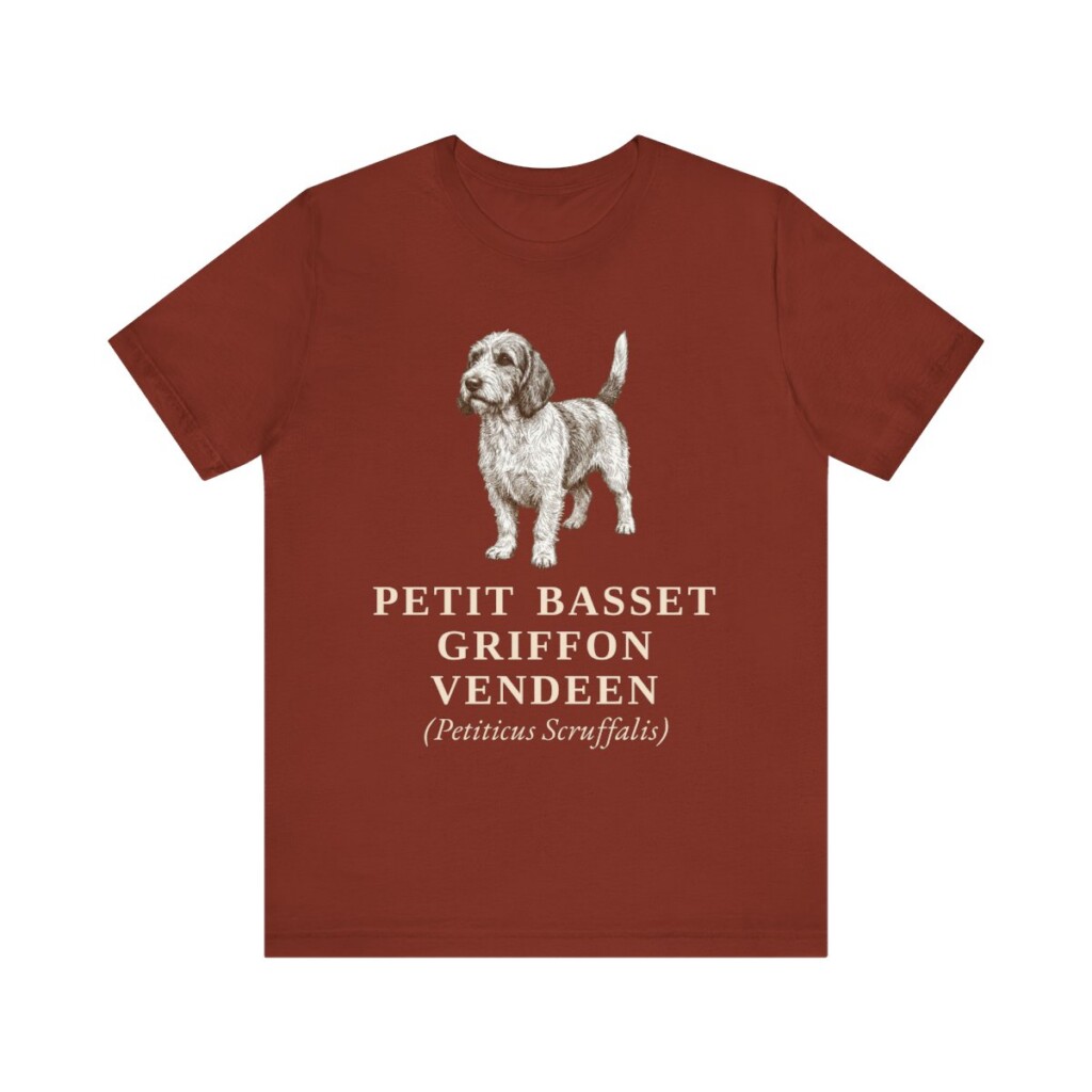 Petit Basset Griffon Vendeen Latin Shirt, Vintage Dog Sketch Tee, Dog Latin Gift