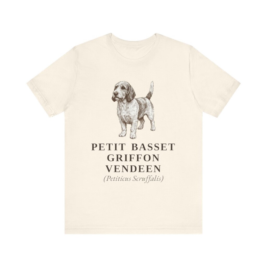 Petit Basset Griffon Vendeen Latin Shirt, Vintage Dog Sketch Tee, Dog Latin Gift