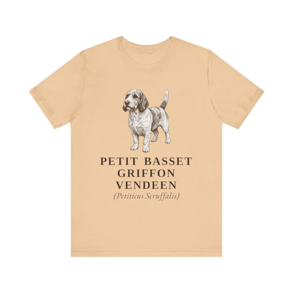 Petit Basset Griffon Vendeen Latin Shirt, Vintage Dog Sketch Tee, Dog Latin Gift