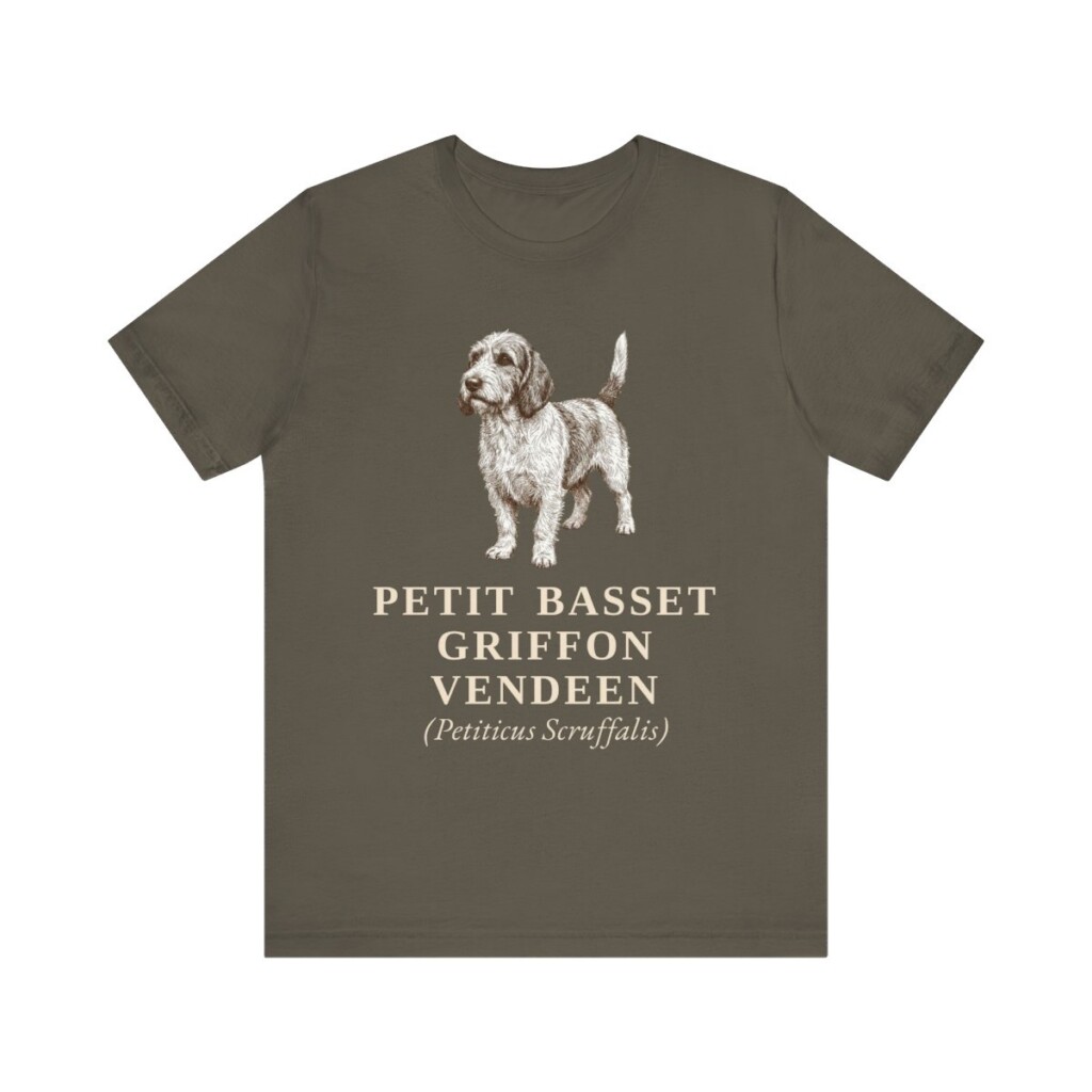 Petit Basset Griffon Vendeen Latin Shirt, Vintage Dog Sketch Tee, Dog Latin Gift