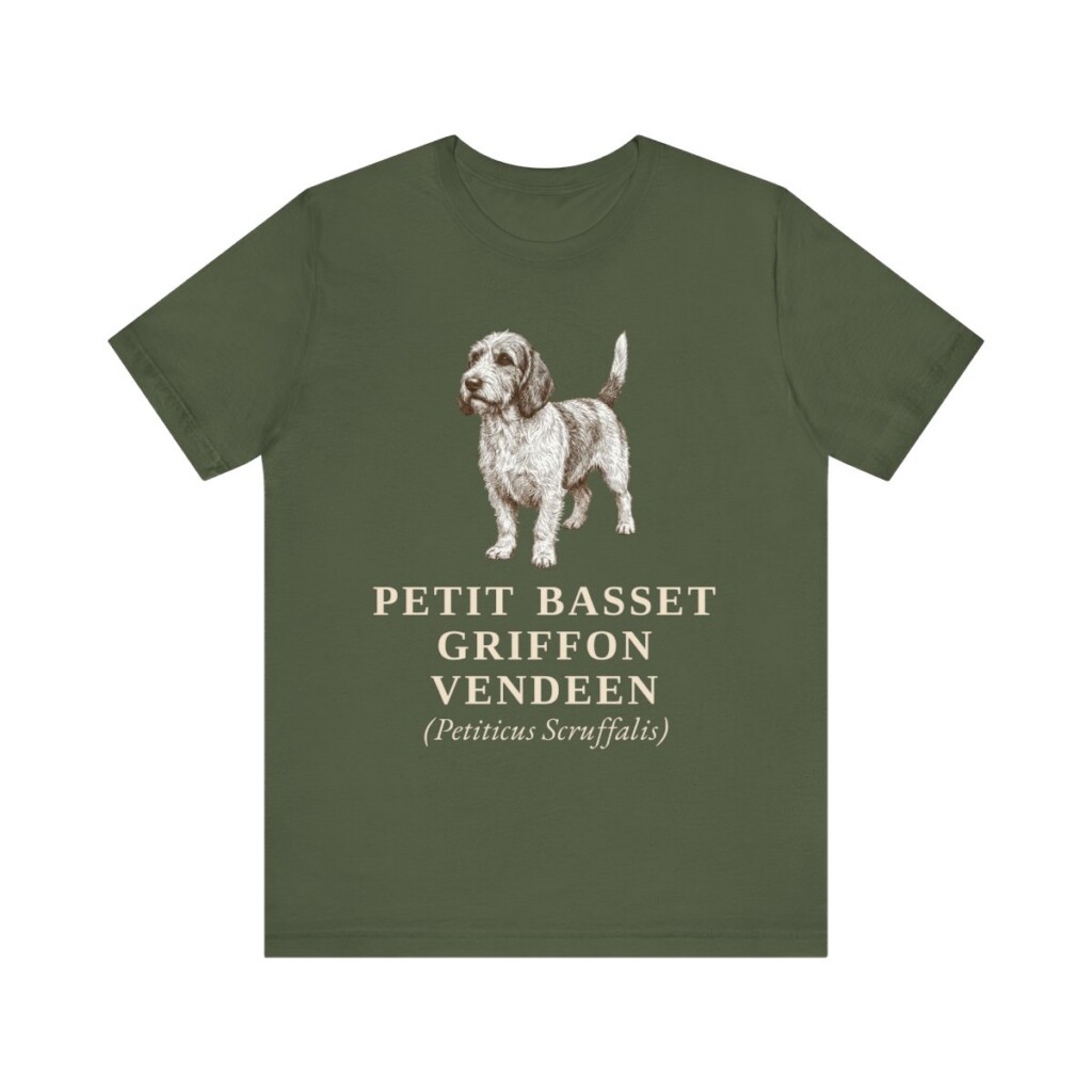 Petit Basset Griffon Vendeen Latin Shirt, Vintage Dog Sketch Tee, Dog Latin Gift