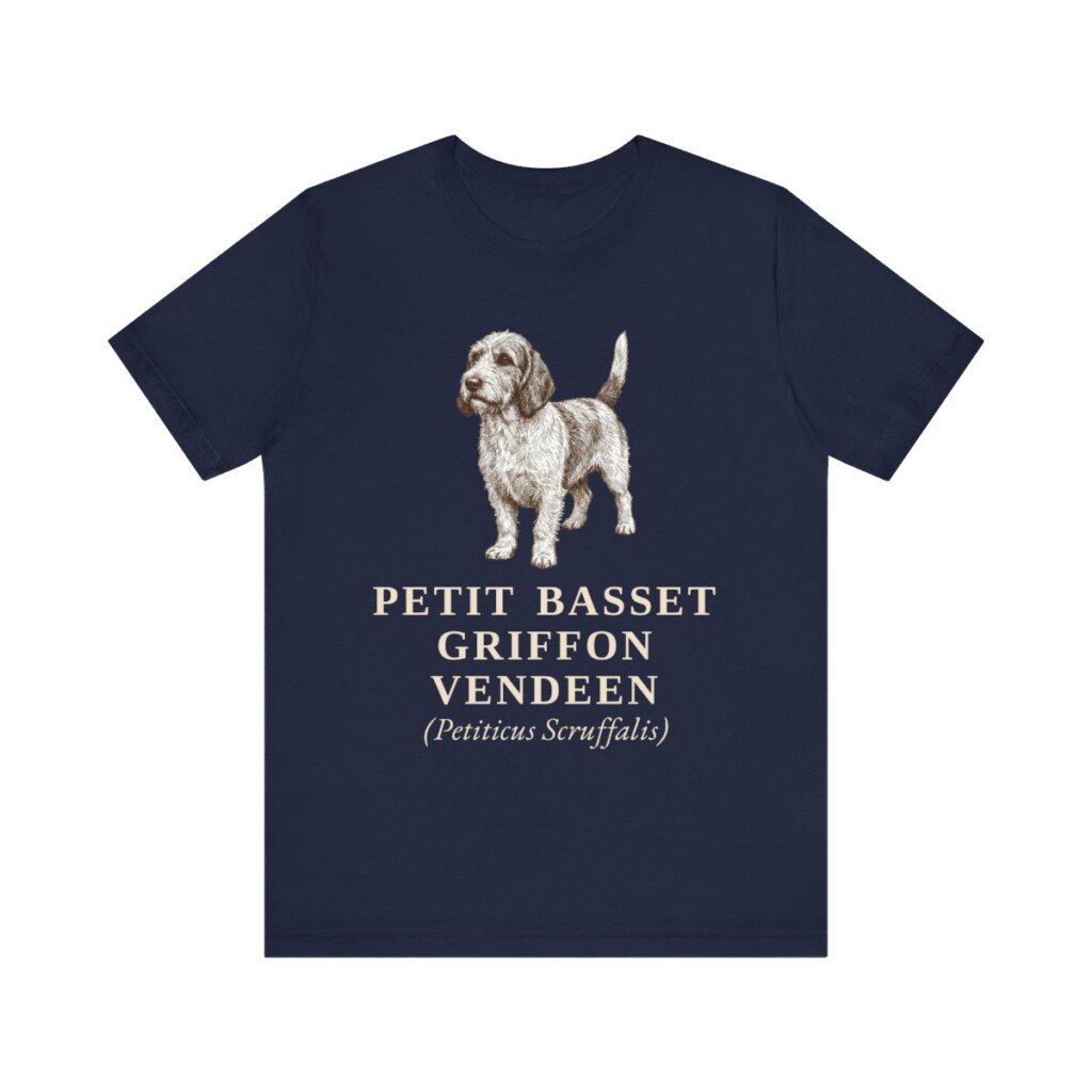 Petit Basset Griffon Vendeen Latin Shirt, Vintage Dog Sketch Tee, Dog Latin Gift