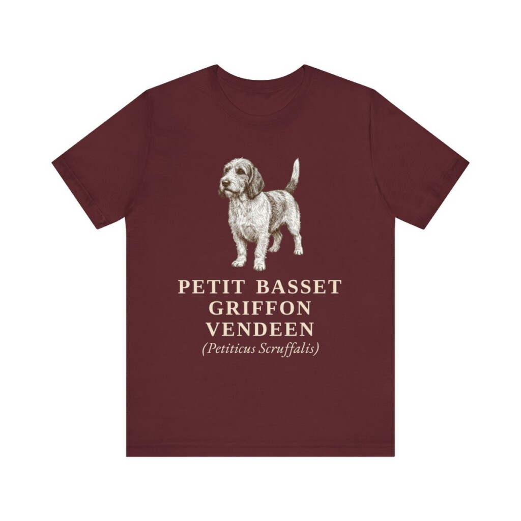 Petit Basset Griffon Vendeen Latin Shirt, Vintage Dog Sketch Tee, Dog Latin Gift