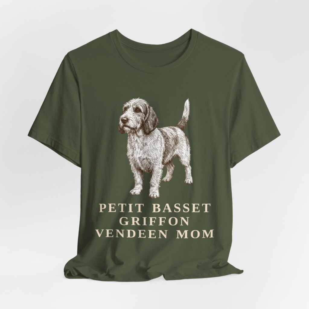 Petit Basset Griffon Vendeen Mom Shirt, Vintage Dog Sketch Tee, Dog Mom Gift